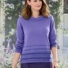 Purple Boucle Stripe Jumper