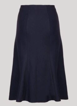 Navy Textured Lined Skirt 27" -Outlet The Wardrobe Edit Store 43845pvs fc688276f56fea8