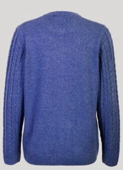 Blue Textured Cardigan -Outlet The Wardrobe Edit Store 43908pvs 57f60c923558d0e