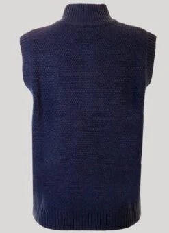 Navy Zip Front Waistcoat -Outlet The Wardrobe Edit Store 43934pvs e09ef2d7f6cd7c9