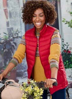 Burgundy Padded Gilet