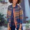 Navy Fairisle Cardigan