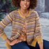 Gold Fairisle Cardigan
