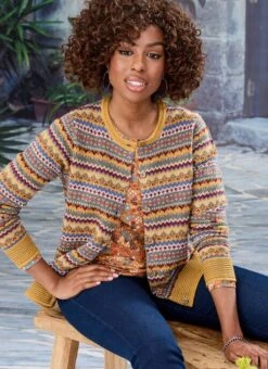 Gold Fairisle Cardigan