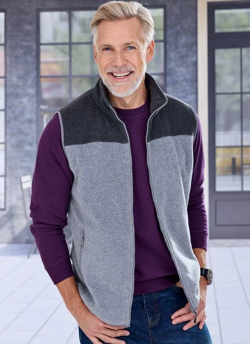 Contrast Fleece Gilet 1 Contrast Fleece Gilet