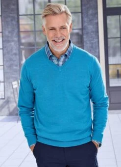 V Neck Fine Knit Jumper