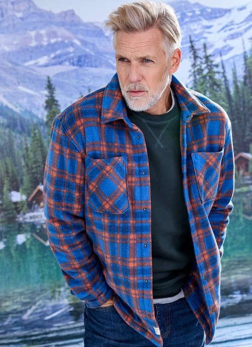 Navy Fleece Check Shirt 1 Navy Fleece Check Shirt