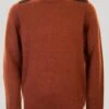 Orange Crew Neck Suede Trim Jumper