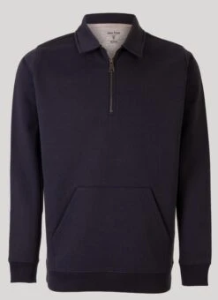 Navy Half Zip Sweatshirt