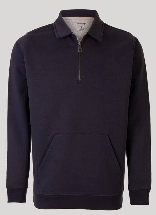 Navy Half Zip Sweatshirt 1 Navy Half Zip Sweatshirt