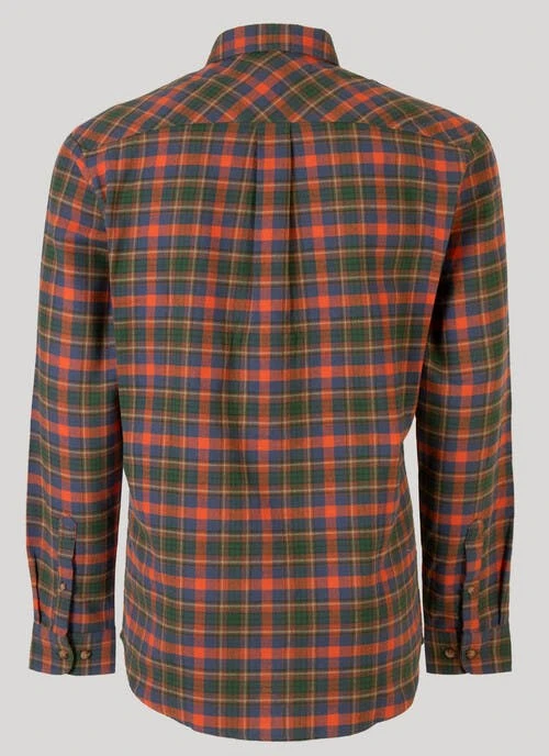 Navy Flannel Check Shirt 2 Navy Flannel Check Shirt - Image 2