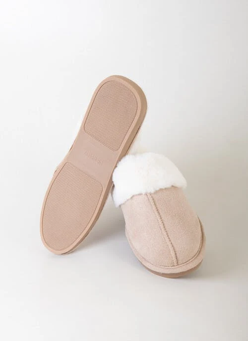 Beige Suedette Mule 2 Beige Suedette Mule - Image 2