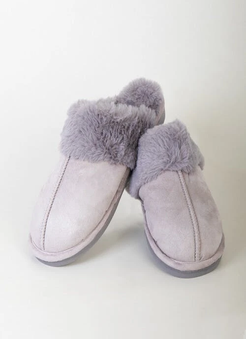 Grey Suedette Mule 1 Grey Suedette Mule