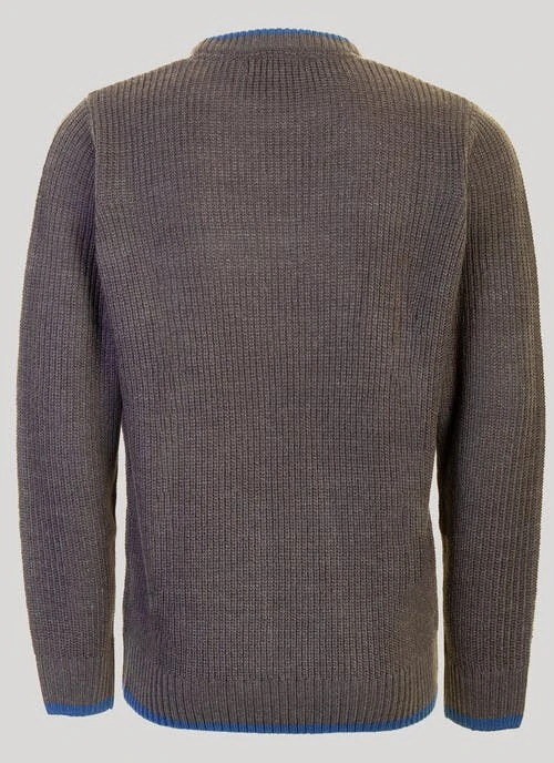 Grey Fairisle & Rib Jumper 2 Grey Fairisle & Rib Jumper - Image 2