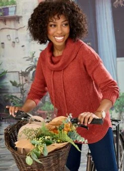 Cowl Neck Knitted Jumper