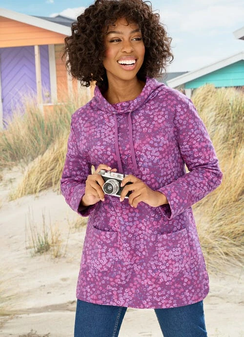 Purple Printed Sweat Top 1 Purple Printed Sweat Top