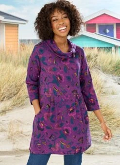 Brushed Print Tunic