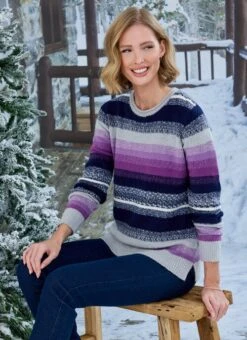 Purple Stripe Jumper