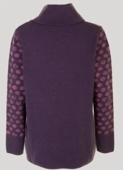 Purple Print Cowl Neck Jumper -Outlet The Wardrobe Edit Store 44736pvs 5be1872b4f1d151