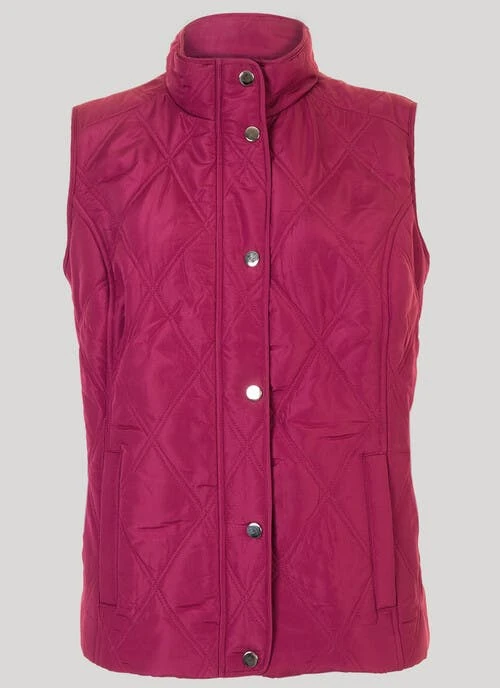 Berry Quilted Gilet 2 Berry Quilted Gilet - Image 2