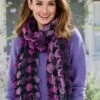 Purple Scrunchy Scarf