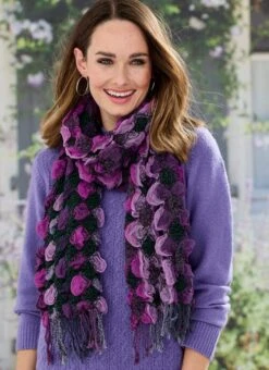 Purple Scrunchy Scarf