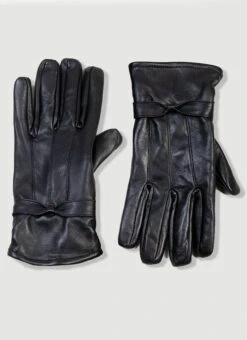 Black Leather Gloves