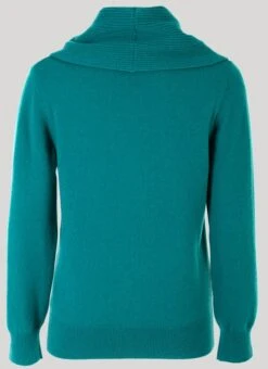 Green Cashmere Cowl Neck Jumper -Outlet The Wardrobe Edit Store 44961pvs c847c26601c68db