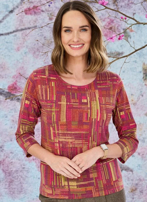 Wine Textured Jersey Top 1 Wine Textured Jersey Top