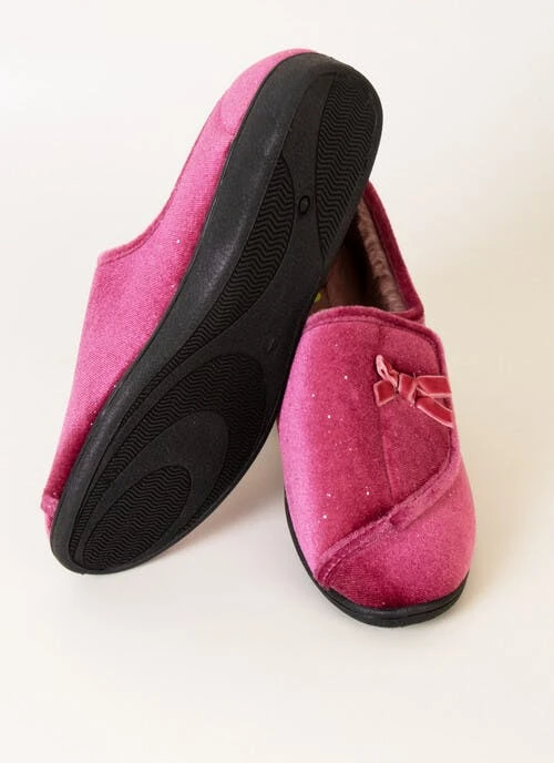 Rose Sparkle Velcro Slipper 2 Rose Sparkle Velcro Slipper - Image 2