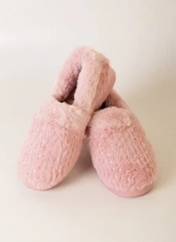 Pink Plush Spot Slipper