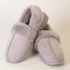 Grey Suedette Slipper