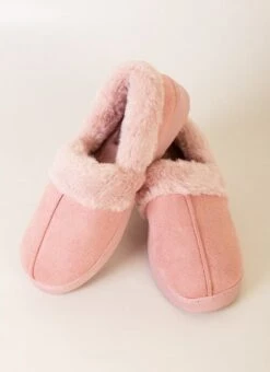 Pink Suedette Slipper