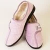 Soft Pink Quilted Velcro Slipper