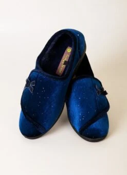 Blue Sparkle Velcro Slipper