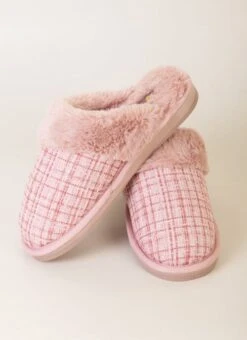 Pink Boucle Mule