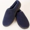 Navy Felted Mule