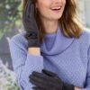 Grey Suedette Gloves