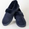 Navy Suedette Slipper