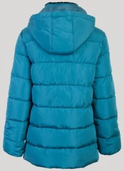 Teal Fur Trim Quilted Coat -Outlet The Wardrobe Edit Store 45311pvs d9ec8af98bae528