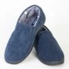 Navy Velour Slipper