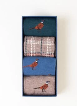 4 Pack Gift Boxed Pheasant Socks 6 4 Pack Gift Boxed Pheasant Socks -Outlet The Wardrobe Edit Store 45372pvs ad089c86902434c
