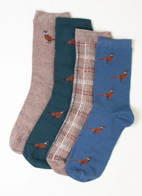 4 Pack Gift Boxed Pheasant Socks 1 4 Pack Gift Boxed Pheasant Socks