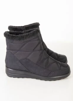 Black Quilted Boot -Outlet The Wardrobe Edit Store 45395pvs ae89a25843be141