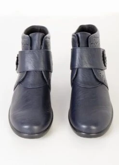 Navy Floral Button Boot -Outlet The Wardrobe Edit Store 45404pvs 0cdd1bc807d87ac