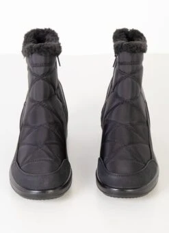 Black Quilted Boot -Outlet The Wardrobe Edit Store 45408pvs eb703e18ad770af