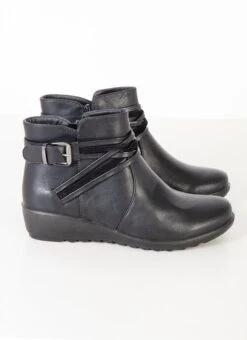 Black Buckle Boot -Outlet The Wardrobe Edit Store 45410pvs 9cf739e153a4d82