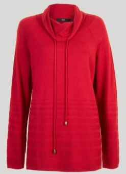 Orange Cowl Neck Jumper