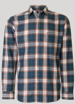 Orange Long Sleeve Check Shirt