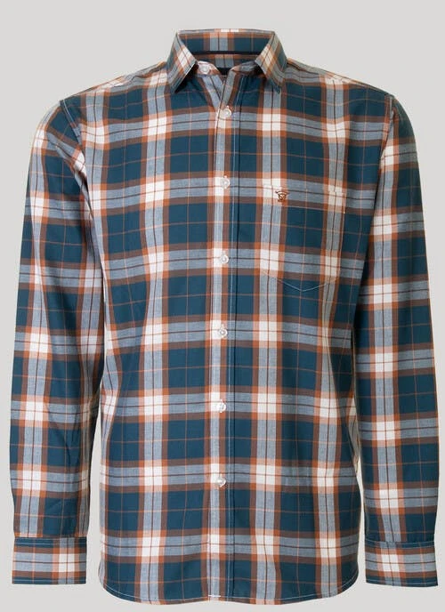 Orange Long Sleeve Check Shirt 1 Orange Long Sleeve Check Shirt